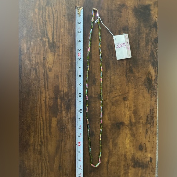 NWT Vintage Charles Marchant Watermelon Aurora Borealis Crystal Bead Necklace - Picture 10 of 10